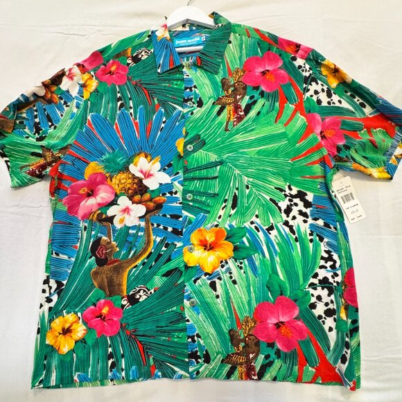 JAMS WORLD Aloha Hawaiian Short Sleeve Shirt Tropicala XL NWT - Picture 2 of 8